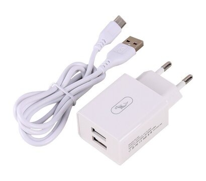 Зображення 4 Зарядний пристрій SkyDolphin SC30T (2USB, 2.1A) White + кабель Type-C — SDMZP-000113