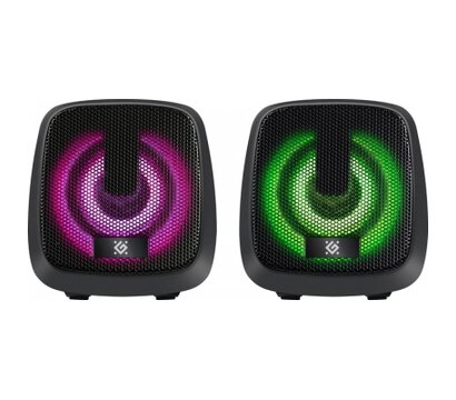 Изображение 2 Акустическая система 2.0 Defender J2 LED USB Black — 65962