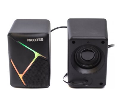 Изображение 2 Акустическая система 2.0 Maxxter CSP-U004RGB USB Black — CSP-U004RGB