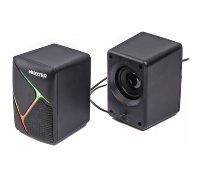 Изображение 3 Акустическая система 2.0 Maxxter CSP-U004RGB USB Black — CSP-U004RGB