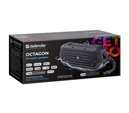 Зображення 6 Акустична система  Defender Octagon Bluetooth Black — 65039
