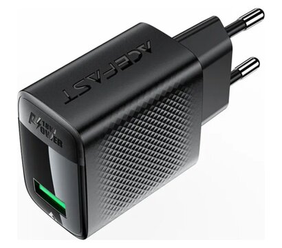 Зображення 2 Зарядний пристрій Acefast USB-A 20W + Type-C cable A90 Fast Charger Black — 6974316280064