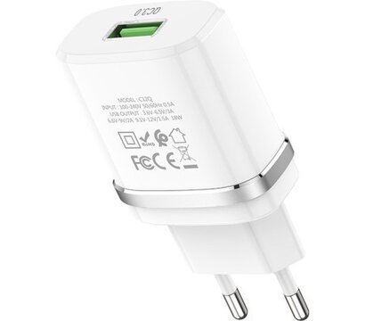 Зображення 3 Зарядний пристрій Hoco C12Q Smart QC3.0 charger White — 6931474716262
