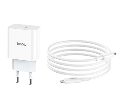 Зображення 4 Зарядний пристрій Hoco C76A Plus Speed Source USB-C PD20W + cable USB-C to Lightning White — 6931474746924