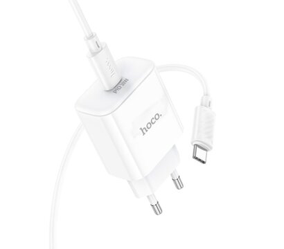 Зображення 4 Зарядний пристрій Hoco C76A Pro Majestic USB-C PD30W + cable USB-C to USB-C White — 6942007616324