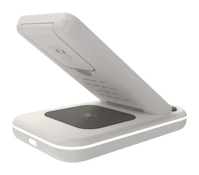 Зображення 6 Зарядний пристрій Canyon WS-304 Foldable 3in1 Wireless charger Cosmic Latte — CNS-WCS304CL