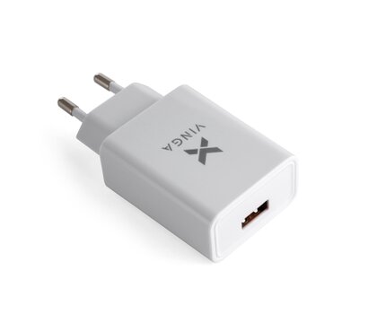 Зображення 2 Зарядний пристрій Vinga QC3.0 Quick Wall Charger 1xUSB 18W Max — VWCQAW