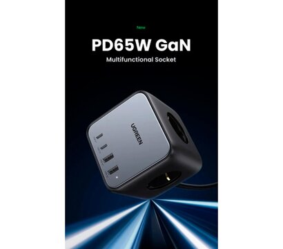 Зображення 3 Зарядний пристрій Ugreen 4xUSB 65W DigiNest Cube (2хUSB-C+2xUSB-A) CD268 — 60113
