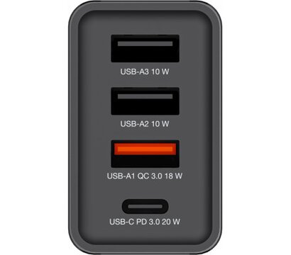 Зображення 3 Зарядний пристрій Verbatim USB 30W PD3.0 4-ports black — 49700