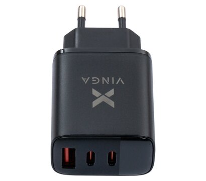 Зображення 3 Зарядний пристрій Vinga 2xUSB-C PD30W + USB-A QC30W Display 30W Max — VCR30ACCDB