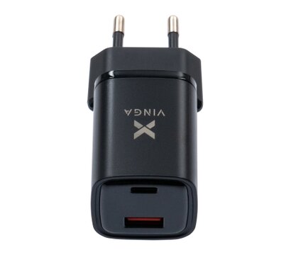 Зображення 3 Зарядний пристрій Vinga USB-C PD30W + USB-A QC30W Display 33W Max — VCR30ACDB