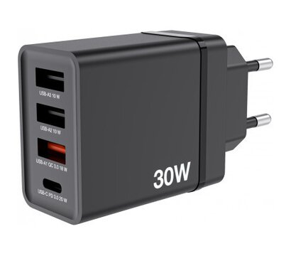 Зображення 4 Зарядний пристрій Verbatim USB 30W PD3.0 4-ports black — 49700
