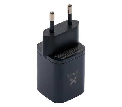 Зображення 4 Зарядний пристрій Vinga USB-C PD30W + USB-A QC30W Display 33W Max — VCR30ACDB