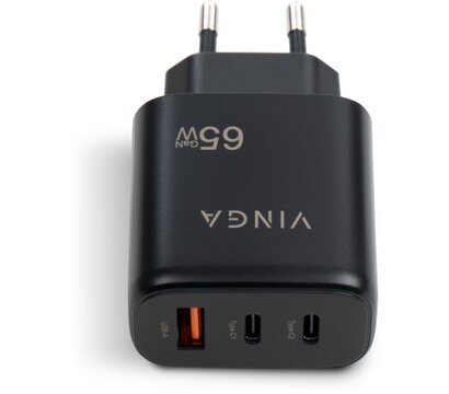 Зображення 5 Зарядний пристрій Vinga GaN 65W PD+QC 2C1A ports Wall Charger — VCPCHCCA65B