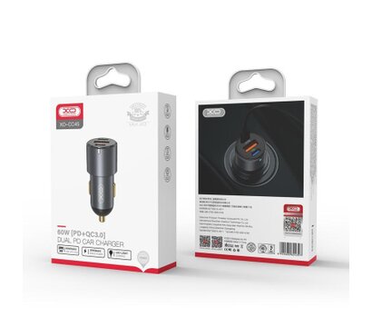 Изображение 6 Зарядное устройство XO CC45 1 USB QC 3.0 + 2 Type-C PD (60W) Black — XO-CC45-BK