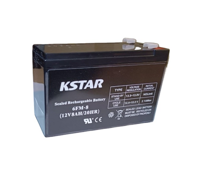 Изображение 2 Свинцово-кислотный аккумулятор Kstar 6-FM-8 AGM, 12V 8.0Ah