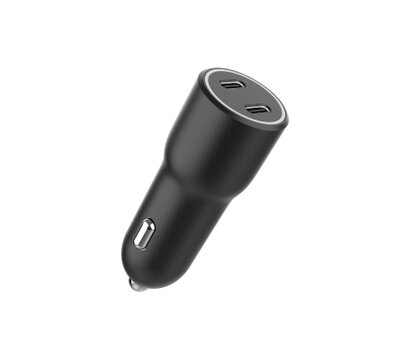 Зображення 5 Зарядний пристрій Gembird 2xUSB-C (PD 20W) black — TA-UC-C2PD40-CAR-01