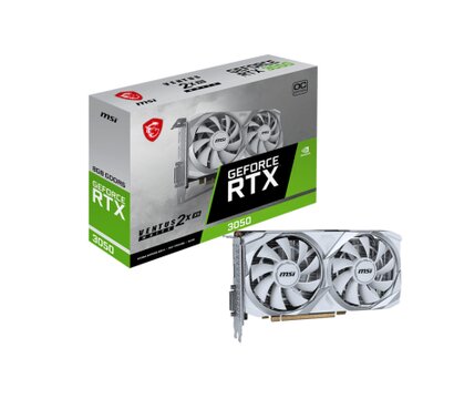 Зображення 5 Відеокарта MSI GeForce RTX3050 Ventus 2X XS OC (8192MB, GDDR6, 128bit) — GeForce RTX 3050 VENTUS 2X XS White 8G