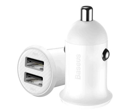 Зображення 2 Зарядний пристрій Baseus Grain Pro 4.8A 2USB White — CCALLP-02
