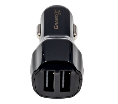 Зображення 2 Зарядний пристрій Grand-X (2USB 2.4A) Black — CH-26B