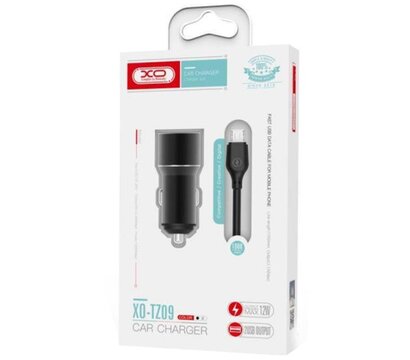 Зображення 2 Зарядний пристрій XO TZ09 (2USB, 2.4A) Black (6920680873487) + кабель microUSB — 6920680873487