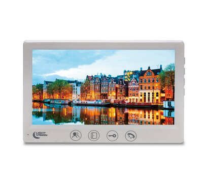 Зображення 3 Домофонна система LightVision Amsterdam FHD White + RIO FHD Grey + VLC-1192WFM Graphite, Колір (домофон + панель): білий + сірий