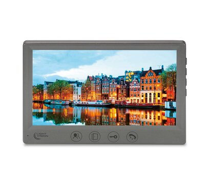 Зображення 3 Комплект відеодомофона LightVision Amsterdam FHD Grey + RIO FHD Grey + Trinix TRX Fass Steel, Колір (домофон + панель): сірий + сірий