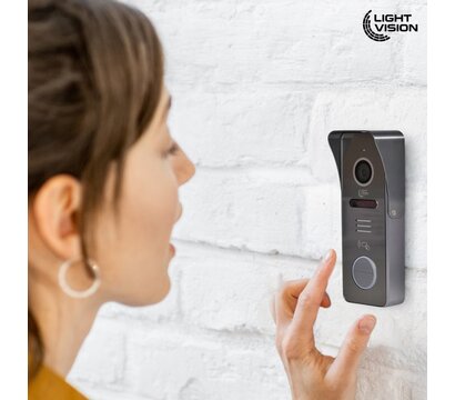 Зображення 9 Комплект відеодомофона LightVision Amsterdam FHD Grey + RIO FHD Grey + Trinix TRX Fass Steel, Колір (домофон + панель): сірий + сірий