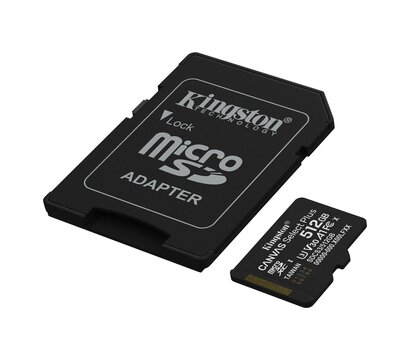 Изображение 2 Карта памяти Kingston Canvas Select Plus microSDXC 512GB UHS-I Class 10 + SD-адаптер - SDCS3/512GB