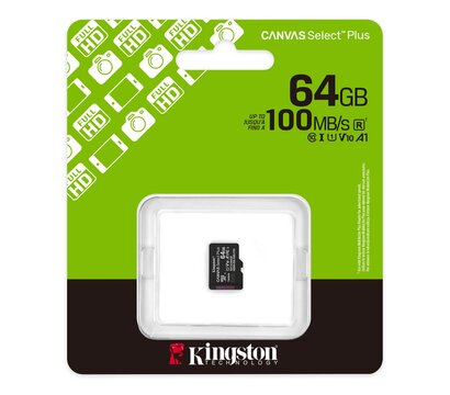 Изображение 3 Карта памяти Kingston Canvas Select Plus microSDXC 64GB UHS-I Class 10 - SDCS3/64GBSP