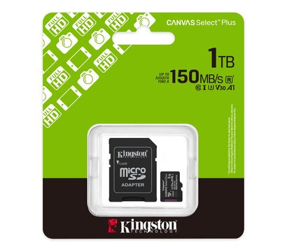 Зображення 3 Карта пам`яті Kingston Canvas Select Plus microSDXC 1TB UHS-I Class 10 + SD адаптер - SDCS3/1TB