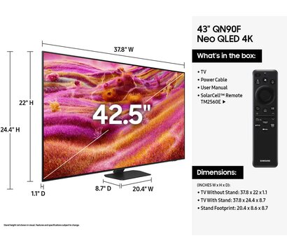 Зображення 6 Телевізор 43 Samsung QE43QN90FAUXUA