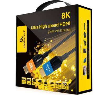 Зображення 3 Cablexpert HDMI - HDMI V2.1 (M/M), 20м, Black - CC-HDMI8K-AOC-20M