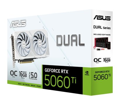 Зображення 6 Відеокарта Asus GeForce RTX 5060 Ti Dual OC White (16384MB, GDDR7, 128bit) — DUAL-RTX5060TI-O16G-WHITE