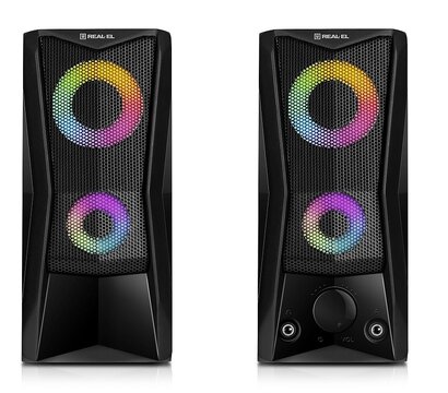 Зображення 2 Акустична система 2.0 REAL-EL S-107 Black