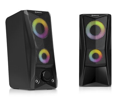 Зображення 3 Акустична система 2.0 REAL-EL S-107 Black