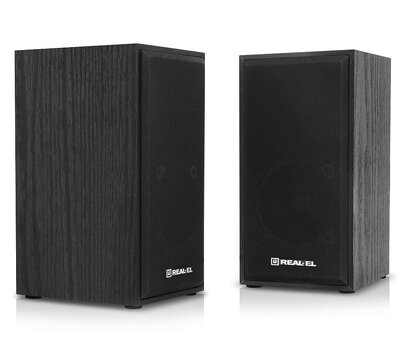 Зображення 4 Акустична система 2.0 REAL-EL S-202 Black