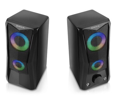 Зображення 4 Акустична система 2.0 REAL-EL S-107 Black