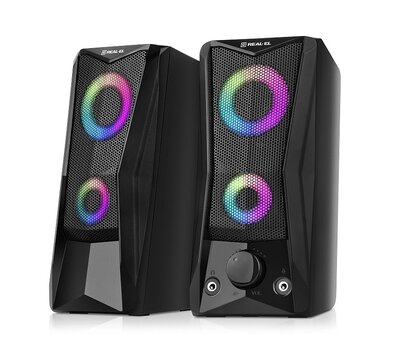 Зображення 5 Акустична система 2.0 REAL-EL S-107 Black