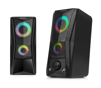 Зображення 6 Акустична система 2.0 REAL-EL S-107 Black