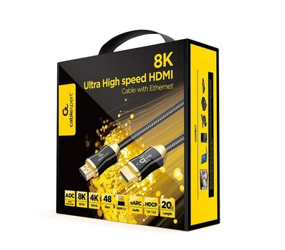 Зображення 3 Cablexpert HDMI - HDMI V2.1 (M/M), 20м, Black -- CCBP-HDMI8K-AOC-20M