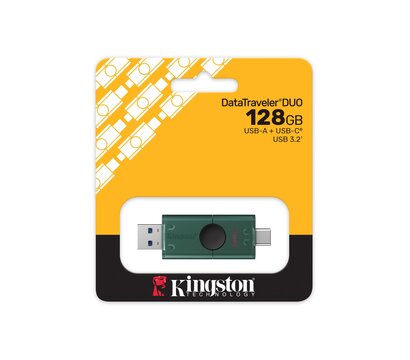 Изображение 4 USB флешка Kingston DataTraveler Duo Green 128GB USB3.2 Black - DTDEG2/128GB