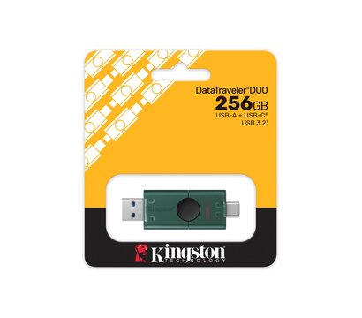 Зображення 4 USB флешка Kingston DataTraveler Duo Green 256GB USB3.2 Black - DTDEG2/256GB