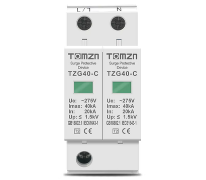 Зображення 3 Захист від перенапруг Tomzn TZG40-C/2P 275V (AC), Кількість полюсів: 2