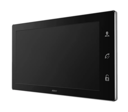 Зображення 2 Домофонний комплект Arny AVD-1421 Black/Graphite сенсорні кнопки, Колір (домофон + панель): чорний + графіт