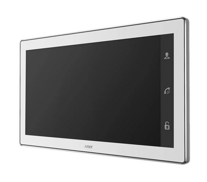 Зображення 2 Домофонна система Arny AVD-1421 White/Champagne, Колір (домофон + панель): білий + шампань