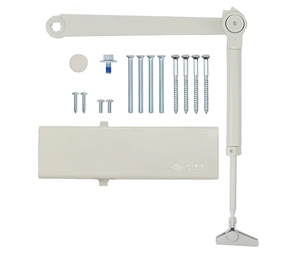 Изображение 6 Доводчик Cisa C1611.05.0.45 Professional Plus2 BC STD HO White коленная тяга, Цвет корпуса: белый