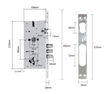 Изображение 7 Врезная часть замка Seven Lock 6085