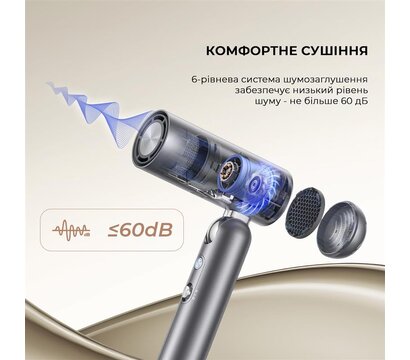 Зображення 6 Фен дорожній Dreame Pocket Grey