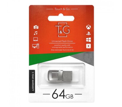 Зображення 2 USB флеш накопичувач T&G 104 Metal Series Silver 64GB USB 2.0 - TG104TC-64G